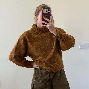 Esby Warm Brown Turtleneck Sweater